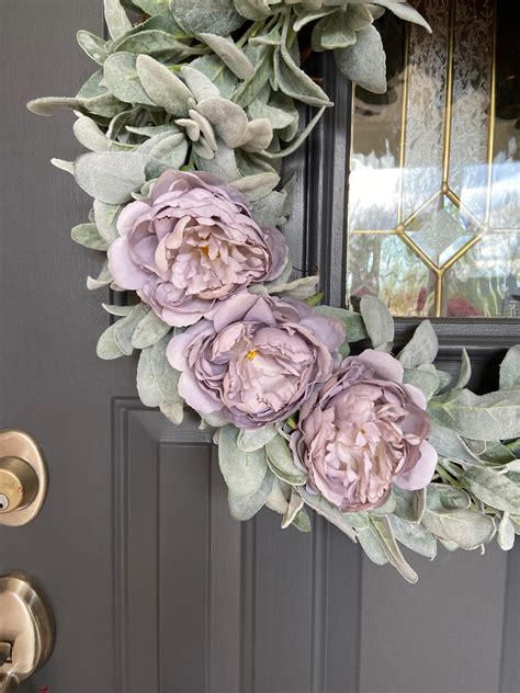 lambs ear fall wreath|faux lambs ear wreath.